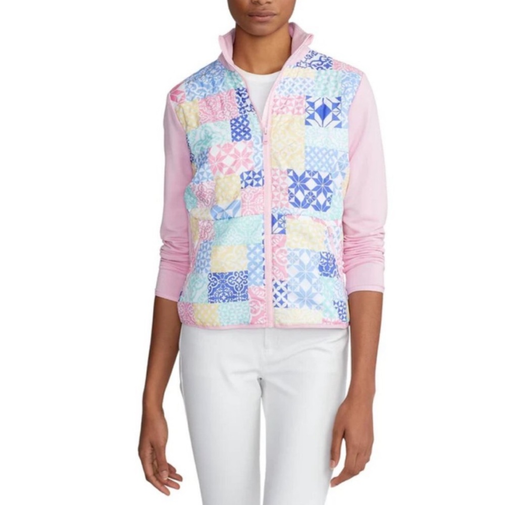 RLX Ralph Lauren Women’s Golf Coolwool Patchwork Performance Jacket NWT
